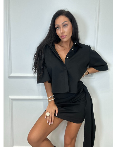 Komplet koszula ze spódnicą La Milla czarny