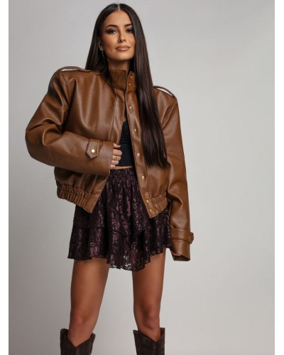 Spódnico-spodenki koronkowe falbany La Milla czekoladowe