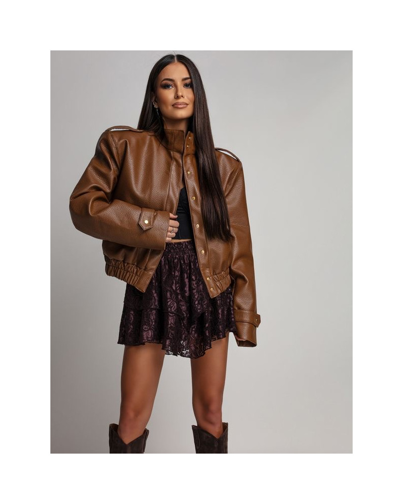 Spódnico-spodenki koronkowe falbany La Milla czekoladowe