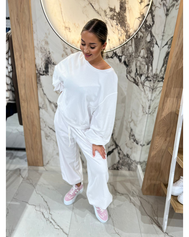 Spodnie dresowe Fashion By o la la...! białe