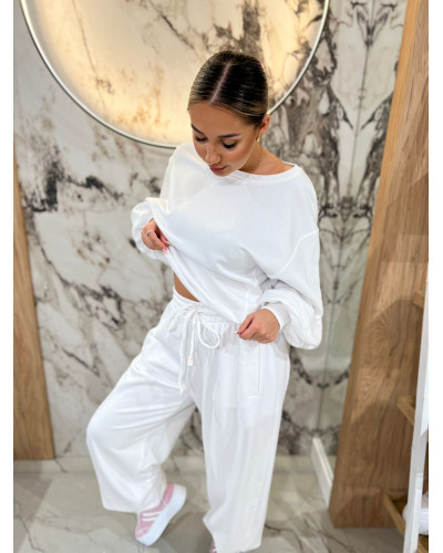 Spodnie dresowe Fashion By o la la...! białe