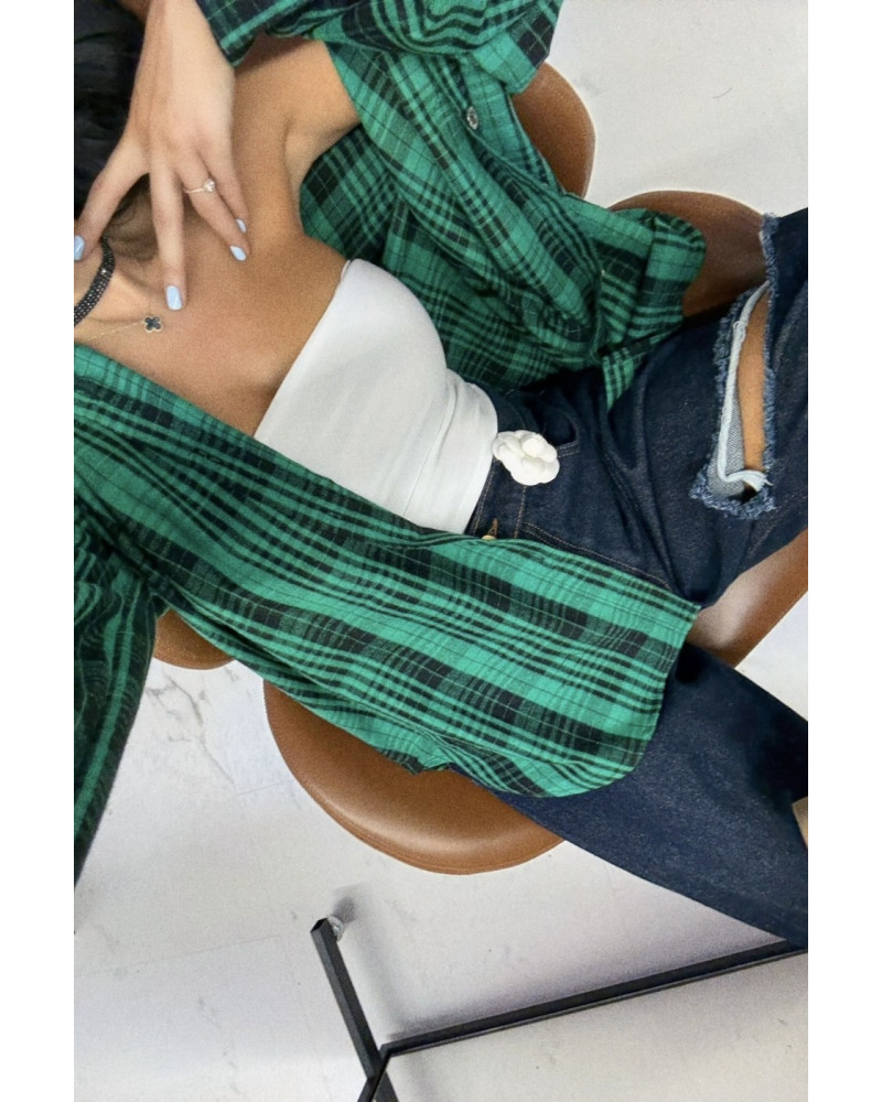 Koszula flanelowa w kratę La Milla zielona