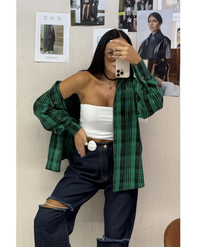 Koszula flanelowa w kratę La Milla zielona