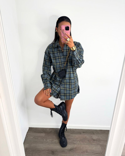 Koszula flanelowa w kratę La Milla szara