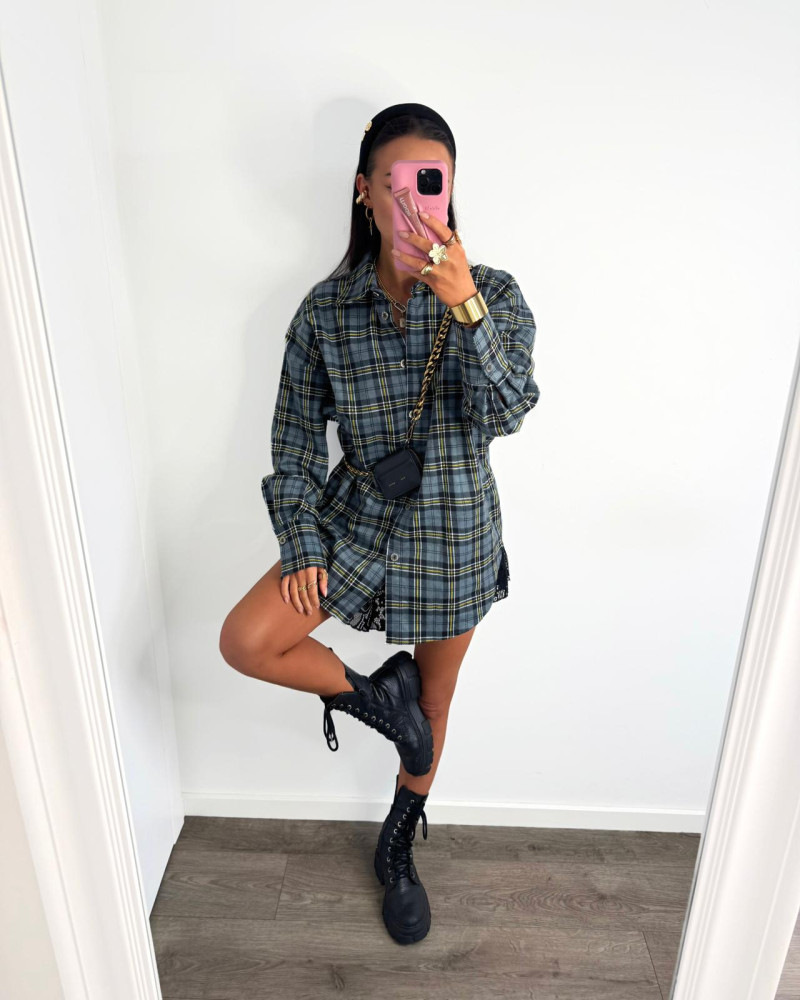 Koszula flanelowa w kratę La Milla szara