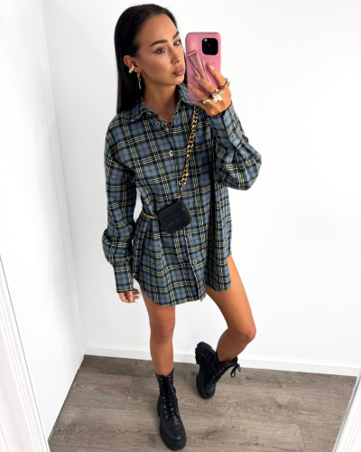 Koszula flanelowa w kratę La Milla szara