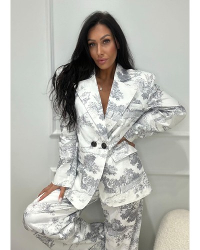 Marynarka w stylu DIOR La Milla szara