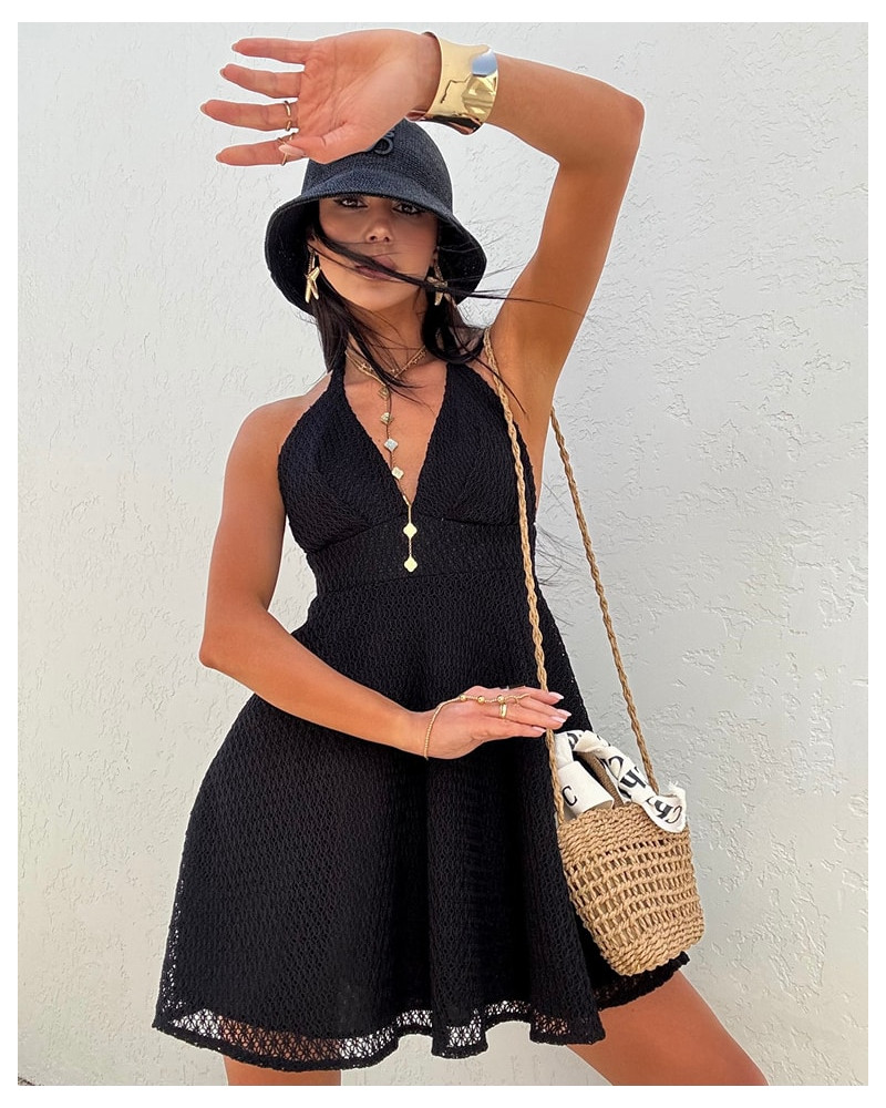 Sukienka ażurowa La Milla czarna