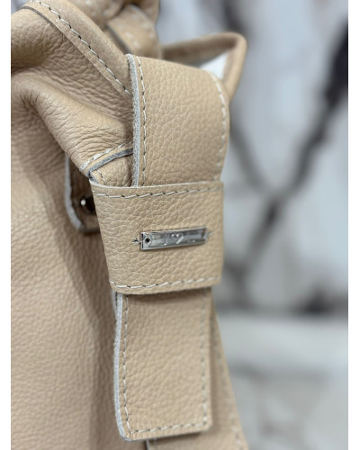 Torebka z plecioną rączką By o la la...! beżowa