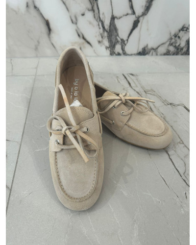 Mokasyny zamszowe By o la la...! beżowe