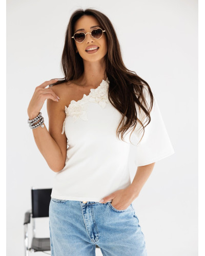 Bluzka na jedno ramię By o la la...! biała