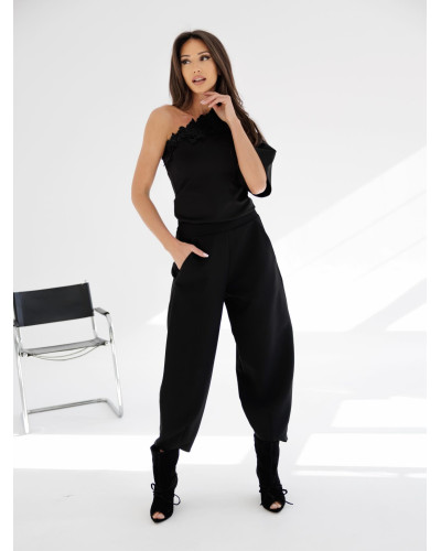 Bluzka na jedno ramię By o la la...! czarna