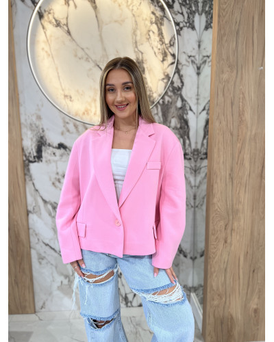 Marynarka pudełkowa By o la la..! sugar pink