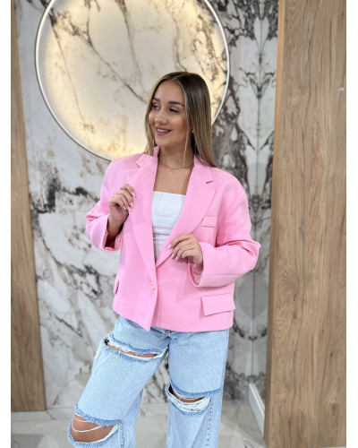 Marynarka pudełkowa By o la la..! sugar pink