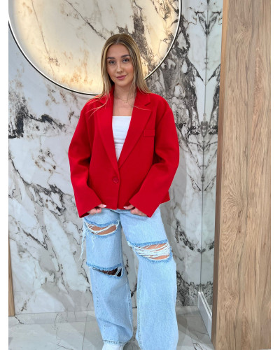 Marynarka pudełkowa By o la la..! red kiss