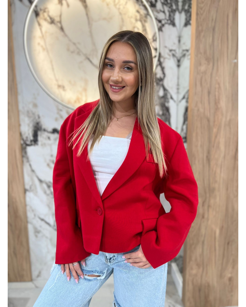 Marynarka pudełkowa By o la la..! red kiss