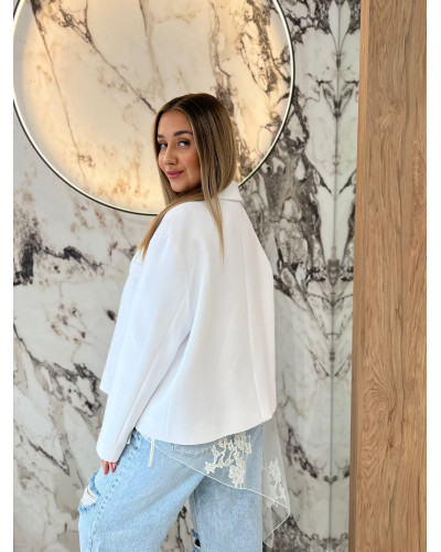 Marynarka pudełkowa By o la la..! biała