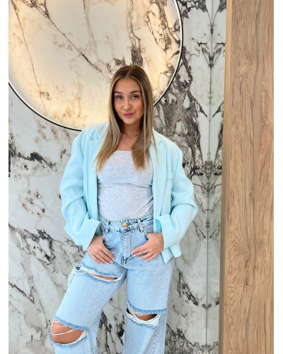 Marynarka pudełkowa By o la la..! blue mint