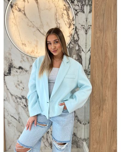 Marynarka pudełkowa By o la la..! blue mint