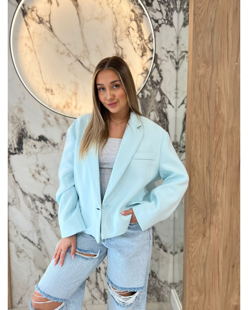 Marynarka pudełkowa By o la la..! blue mint