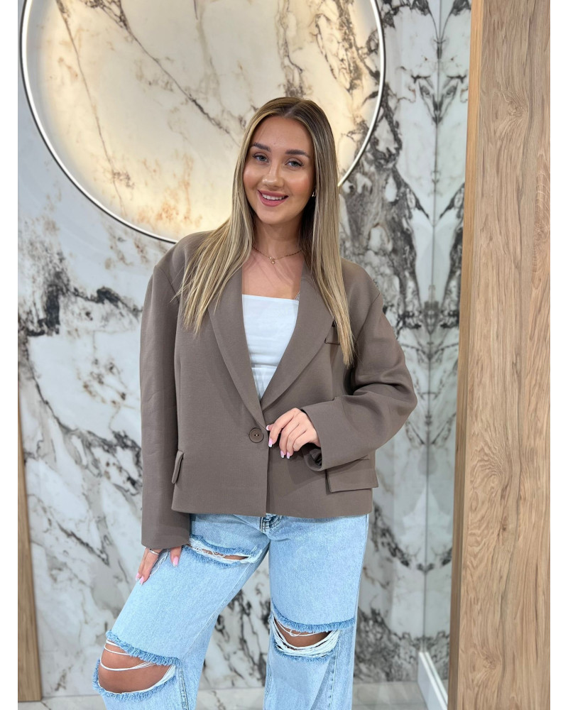 Marynarka pudełkowa By o la la..! kakao