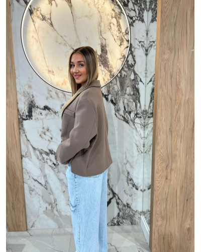 Marynarka pudełkowa By o la la..! kakao