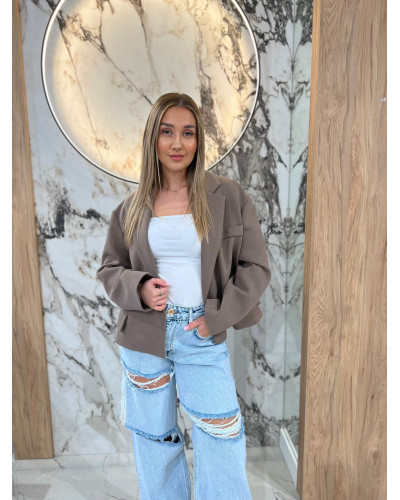 Marynarka pudełkowa By o la la..! kakao