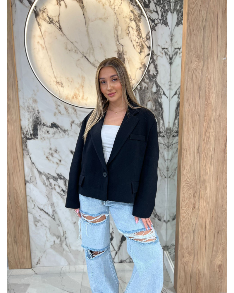 Marynarka pudełkowa By o la la..! czarna