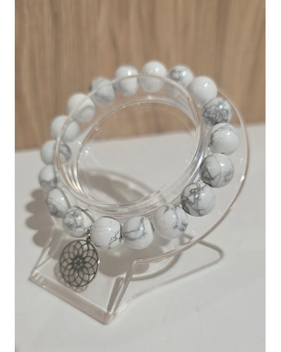 Bransoletka Howlit By o la la...! biały marmurek