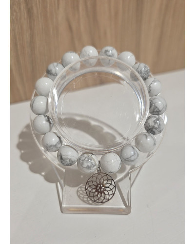 Bransoletka Howlit By o la la...! biały marmurek