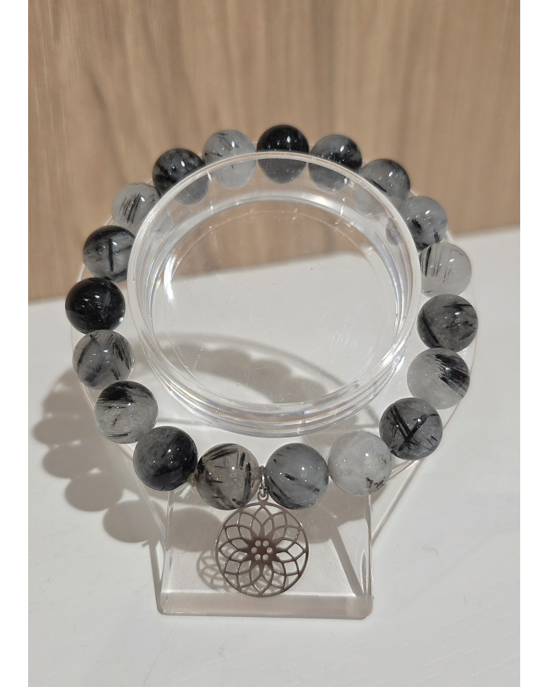 Bransoletka Kwarc Paproci By o la la...! szara