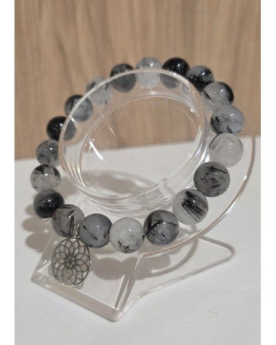 Bransoletka Kwarc Paproci By o la la...! szara