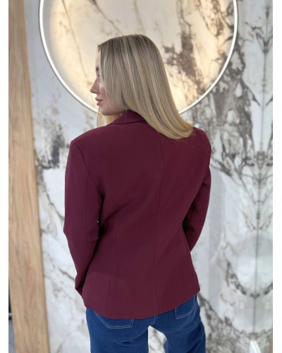 Marynarka materiałowa taliowana By o la la...! merlot
