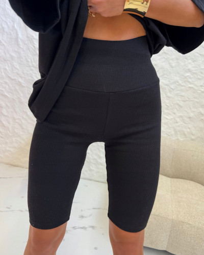 Kolarki prążkowane La Milla czarne