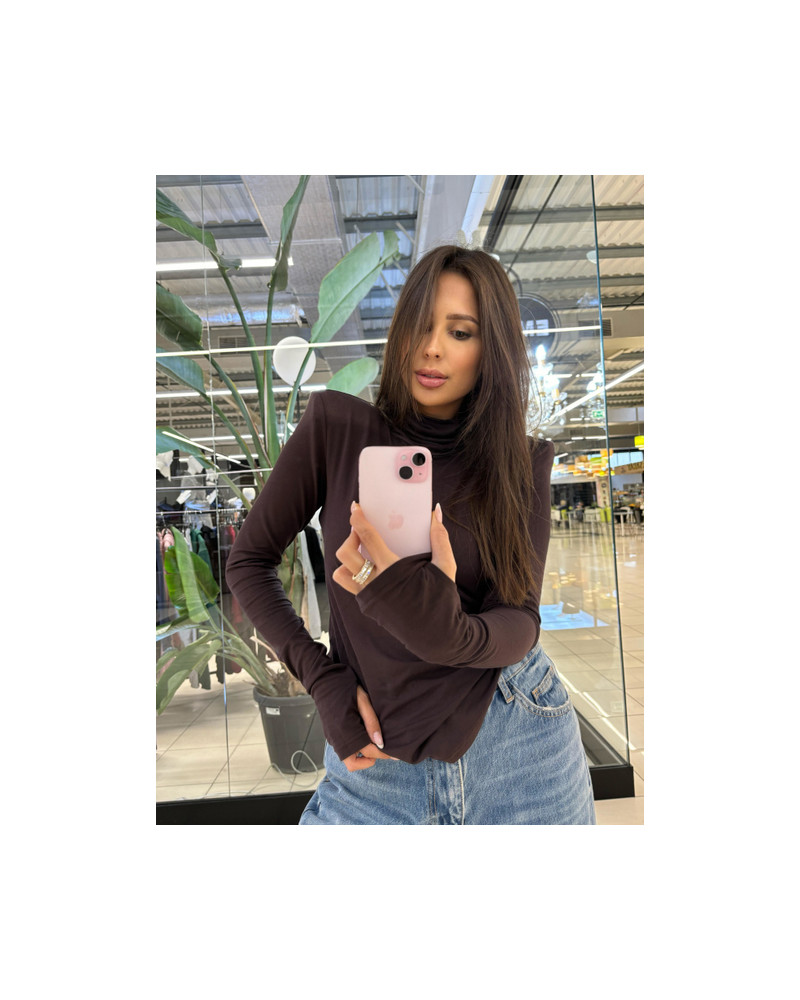 Golf z poduszkami Emo czekoladowy