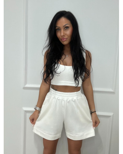 Top krótki Emo śmietanowy