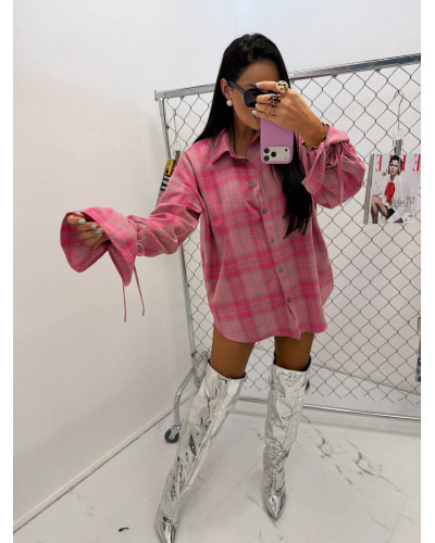 Koszula z wiązanym mankietem La Milla różowa