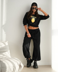 Spodnie fashion By o la la...! czarne