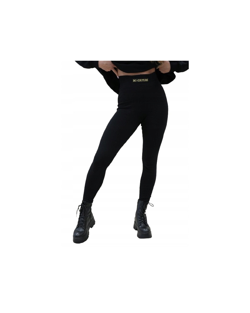 Legginsy Prążkowane Brandenburg czarne