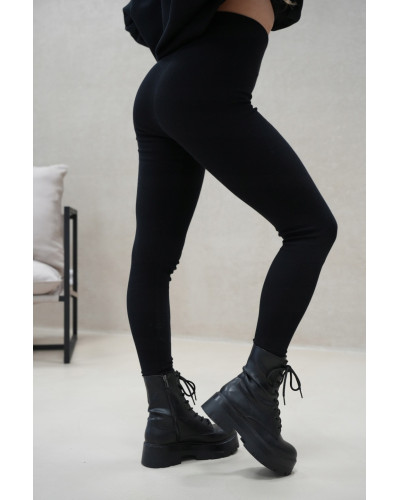 Legginsy Prążkowane Brandenburg czarne