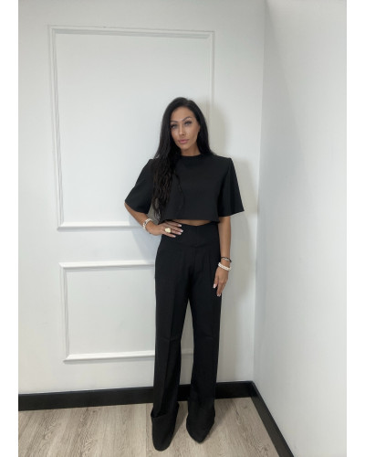 Spodnie z szerokim mankietem La Milla czarne