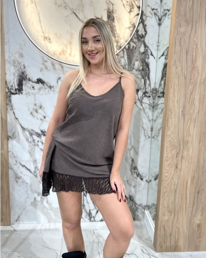 Halka z koronką By o la la...! czekoladowa