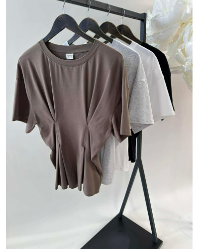 T-shirt taliowany By o la la...! czarny