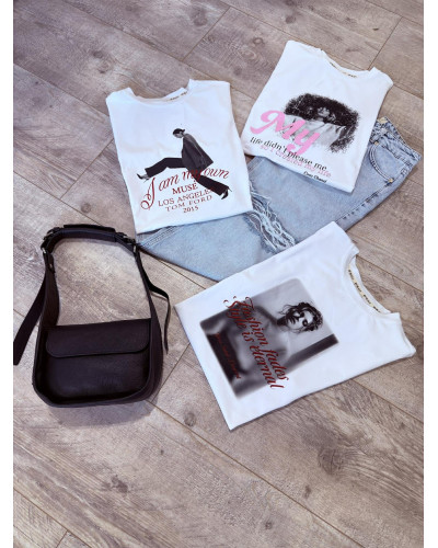 T-shirt YSL By o la la...! biały