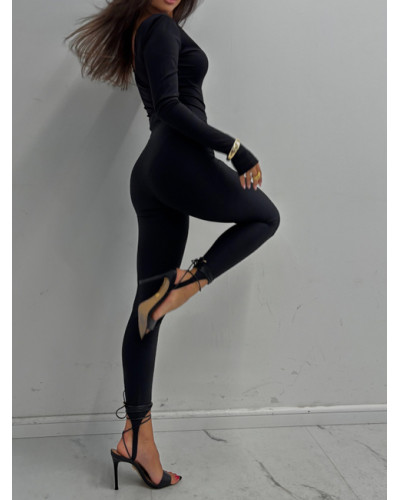 Legginsy narciarki Emo czarne