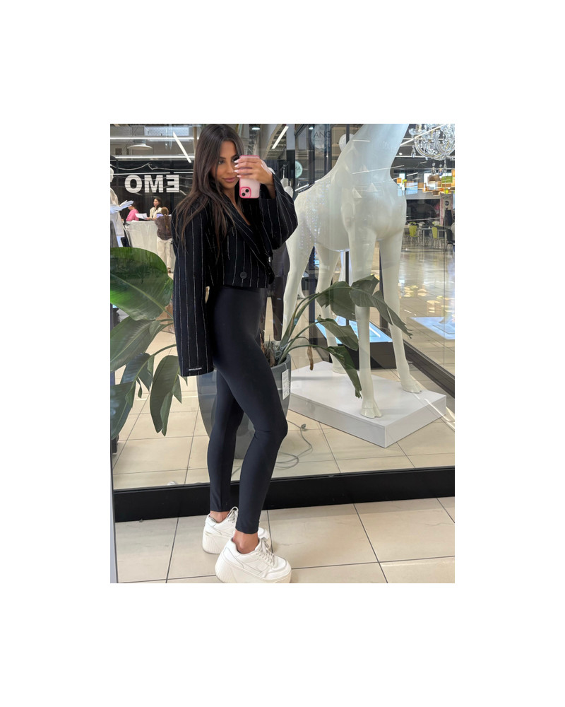 Legginsy gładkie Emo czarne