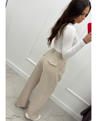 Spodnie garniturowe EMO beżowe