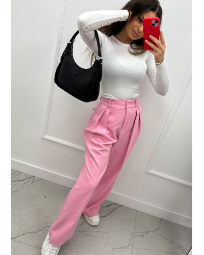 Spodnie garniturowe EMO różowe