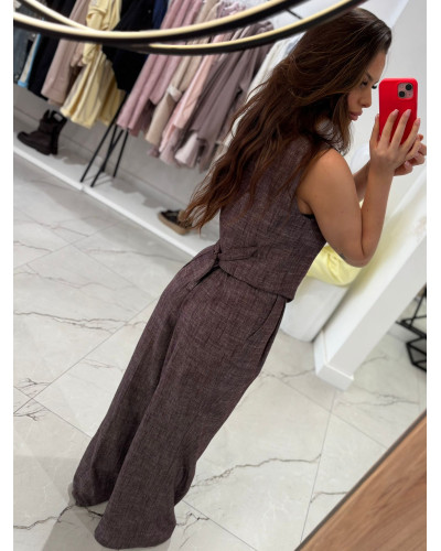 Komplet kamizelka + spodnie La Milla czekoladowy