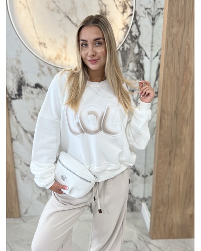 Bluza LOL By o la la...! biała z beżem